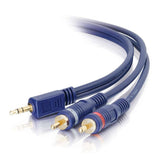 C2G 50ft (15.2m) VelocityTM One 3.5mm Stereo Male to Two RCA Stereo Male Y-Cable