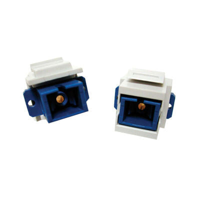 C2G Snap-In SC Fiber Keystone Module White