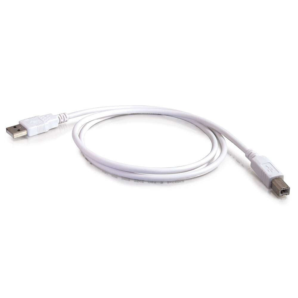 C2G 3.3ft (1m) USB 2.0 A/B Cable - White