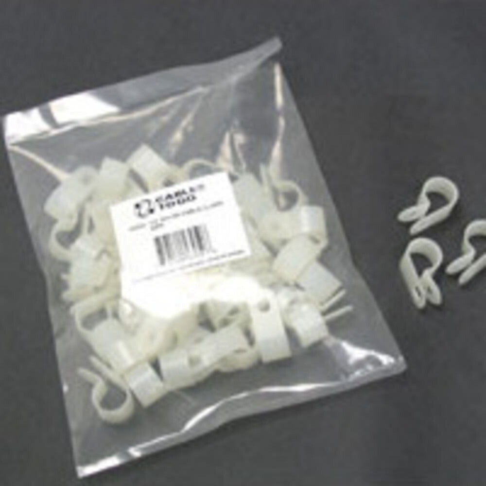 C2G 0.5in Nylon Cable Clamp Multipack - 50 Pack