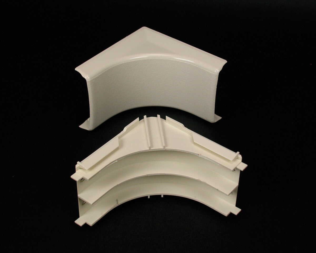 WIREMOLD 2317DFO 2300 Radiused Divided Internal Elbow Fitting in Ivory