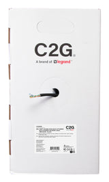C2G 1000ft (304.8m) TAA-Compliant Cat6a Bulk Unshielded (UTP) Ethernet Network Cable with Solid Conductors-Riser CMR-Rated - Black