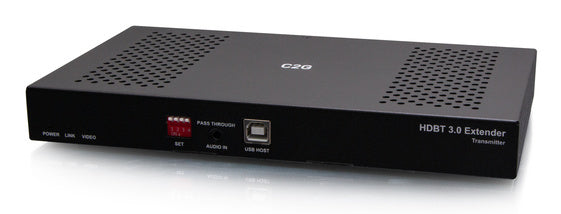 C2G HDMI HDBaseT + USB-B to A + RS232 Over Cat Extender Box TX to Box RX (18Gbps) 4K 60Hz up to 100m (328ft)