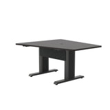 Middle Atlantic ForumTM Rectangle Table for 2 People, 30" Seated Height, Asian Night Table Top with Dark Table Base