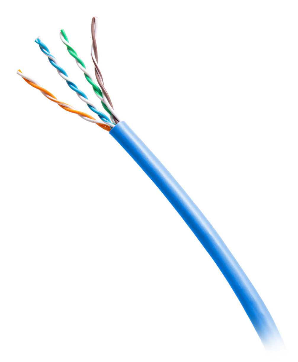 C2G 1000ft (304.8m) TAA-Compliant Cat6a Bulk Shielded (STP) Ethernet Network Cable with Solid Conductors - Plenum CMP-Rated - Blue