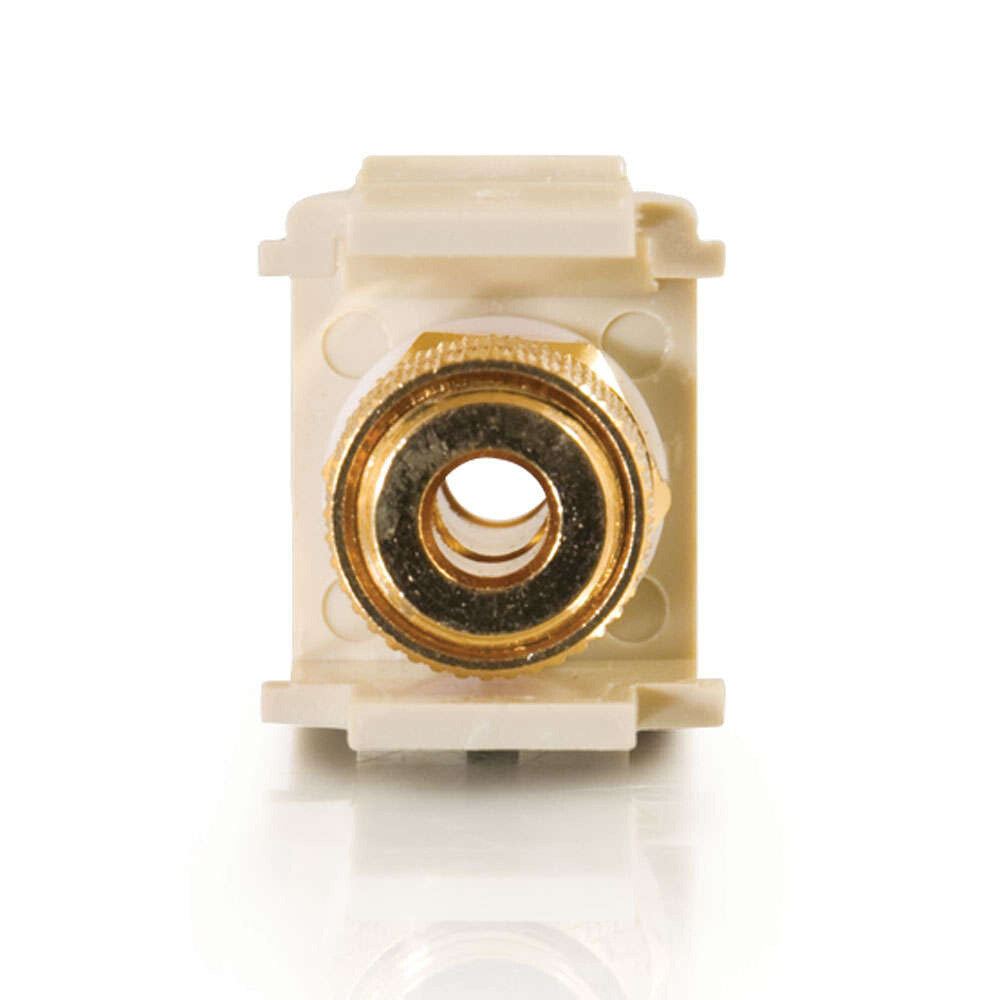 C2G Snap-In Red Banana Jack F/F Keystone Insert Module - Ivory - LIMITED AVAILABILITY