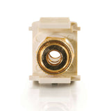 C2G Snap-In Red Banana Jack F/F Keystone Insert Module - Ivory - LIMITED AVAILABILITY