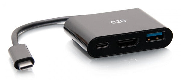 C2G USB-C 3-in-1 Mini Dock with HDMI, USB-A, and USB-C Power Delivery up to 60W - 4K 30Hz