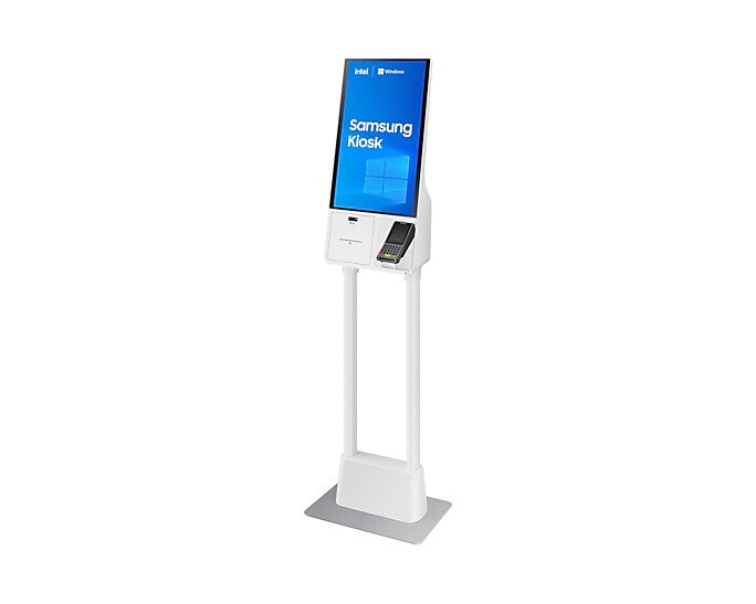 Samsung LH24KMC3BGCXZC Signage Display Kiosk design 61 cm (24") LED 250 cd/m² Full HD White Touchscreen Built-in processor Windows 10 IoT Enterprise