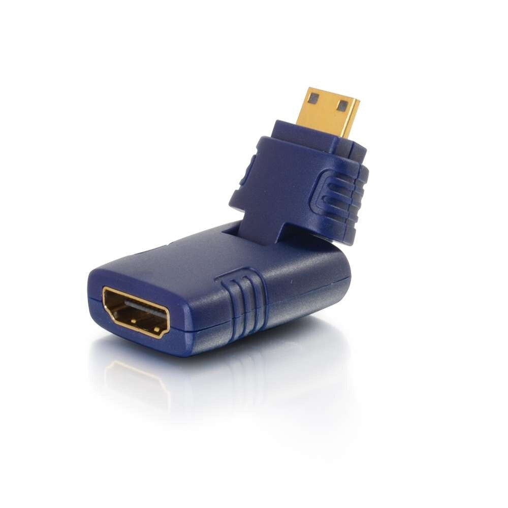 C2G VelocityTM 90° Rotating HDMI® Female to HDMI® Mini Male Port Saver Adapter