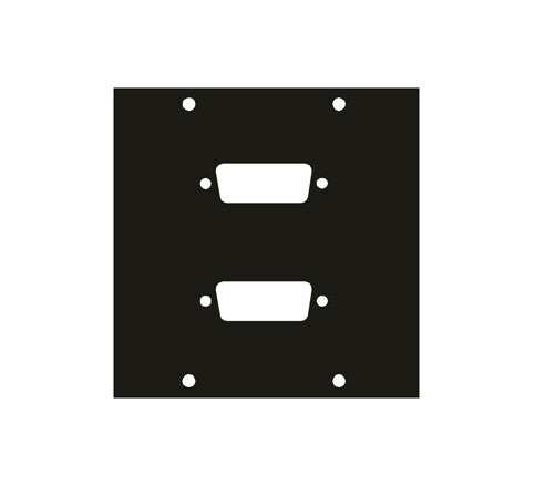 Middle Atlantic Products 2DB15 socket-outlet VGA Black