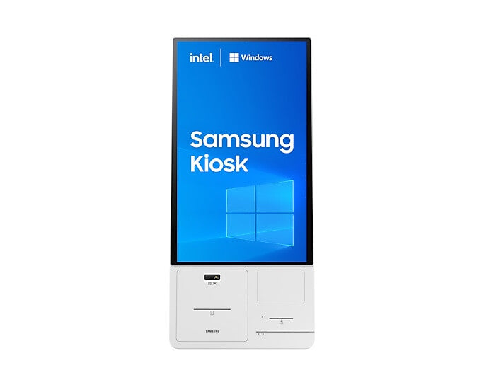 Samsung LH24KMC3BGCXZC Signage Display Kiosk design 61 cm (24") LED 250 cd/m² Full HD White Touchscreen Built-in processor Windows 10 IoT Enterprise