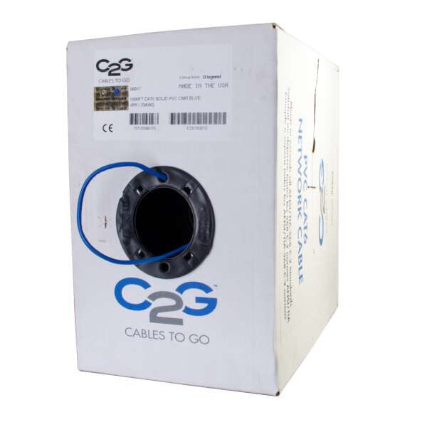 C2G CAT6, 1000ft networking cable Blue 305 m U/UTP (UTP)