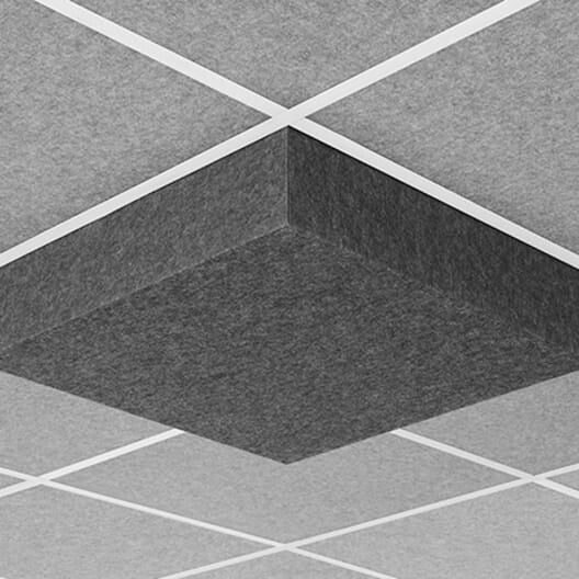 Middle Atlantic Nivo Acoustic Ceiling Tile with 5 inch Drop Profile in Natural Linen, 5 inch Drop, 15/16" Layin