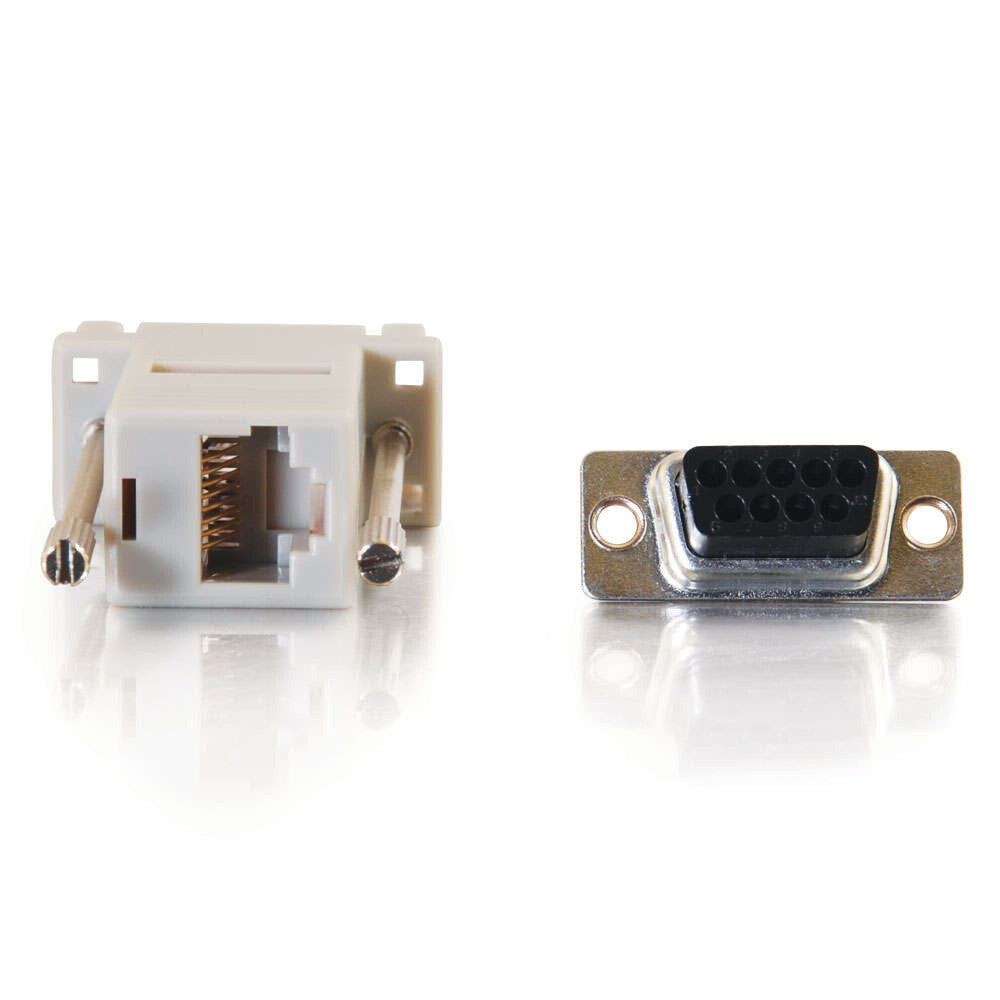 C2G RJ45 to DB9 Female Serial RS232 Modular Adapter - Gray