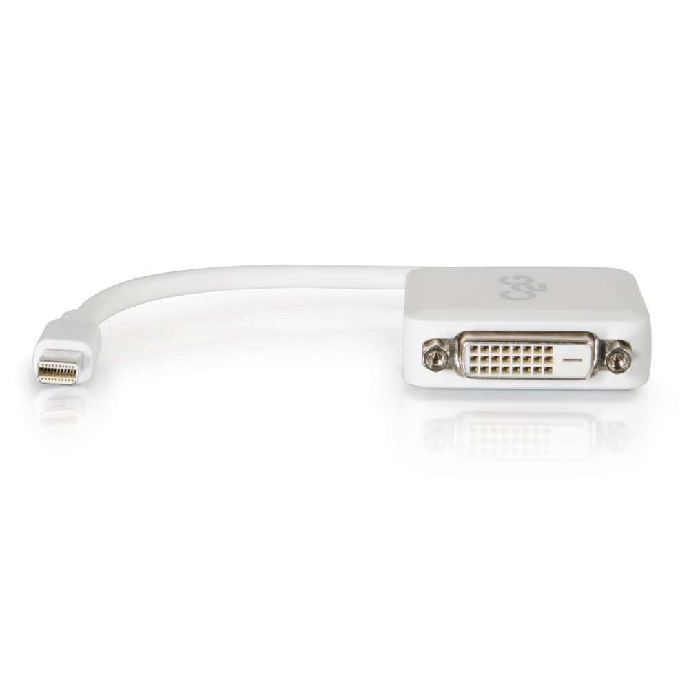 C2G 8in Mini DisplayPortTM Male to Single Link DVI-D Female Adapter Converter - White