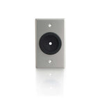 C2G 1.5in Grommet Cable Pass Through Single Gang Wall Plate - Brushed Aluminum