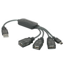 C2G 4-Port USB 2.0 Hub Cable Grey