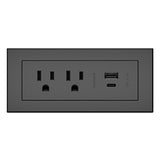 WIREMOLD RDZCBK socket-outlet 2x Type B + USB Type A + USB Type-C Black