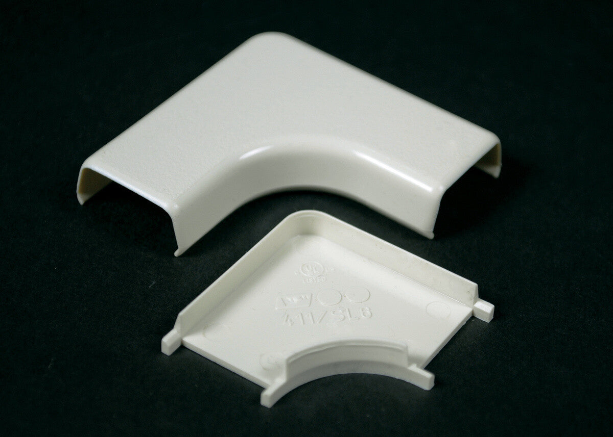 WIREMOLD 411 400 Flat Elbow Fitting in Ivory