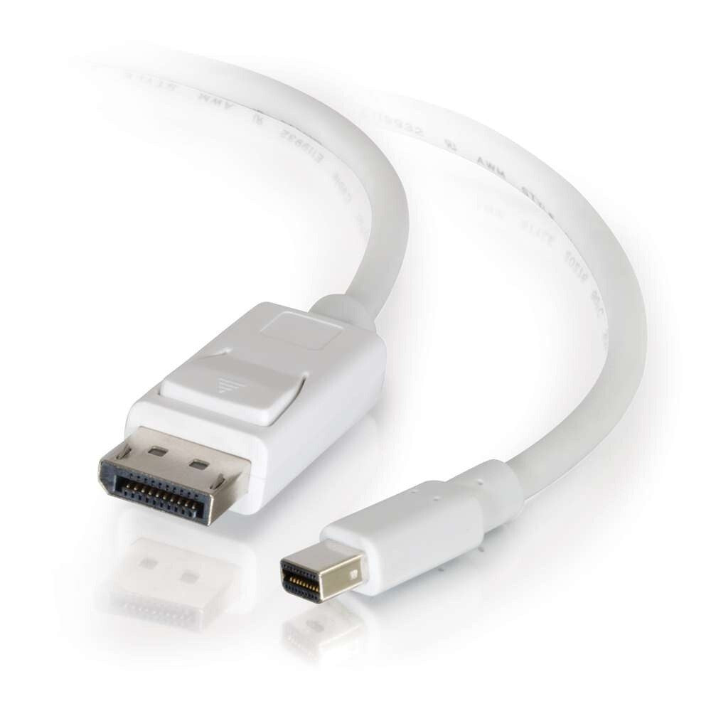C2G 10ft Mini DisplayPortTM to DisplayPortTM Adapter Cable 4K 30Hz - White