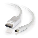 C2G 10ft Mini DisplayPortTM to DisplayPortTM Adapter Cable 4K 30Hz - White