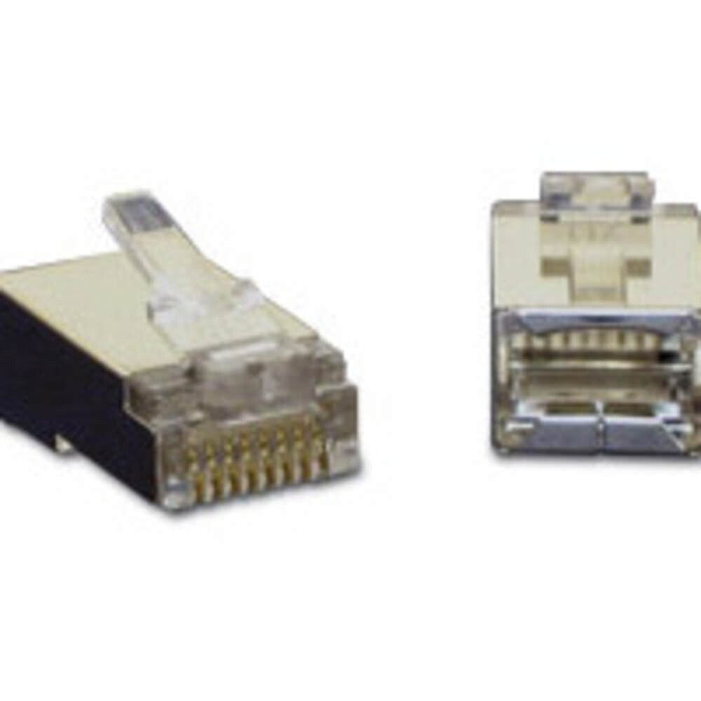 C2G RJ45 Shielded Cat5 Modular Plug (with Load Bar) for Round Solid or Stranded Cable Multipack 10 Pack