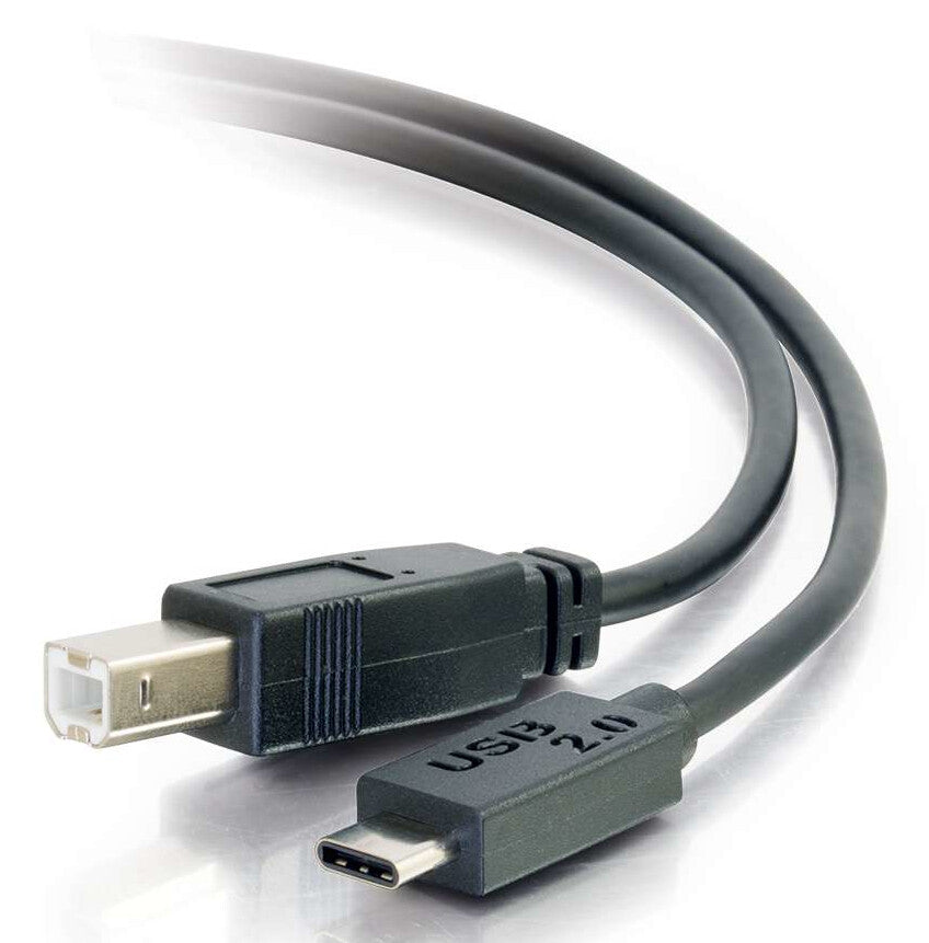 C2G 10ft, USB 2.0 Type C, USB B USB cable 3.05 m USB C Black