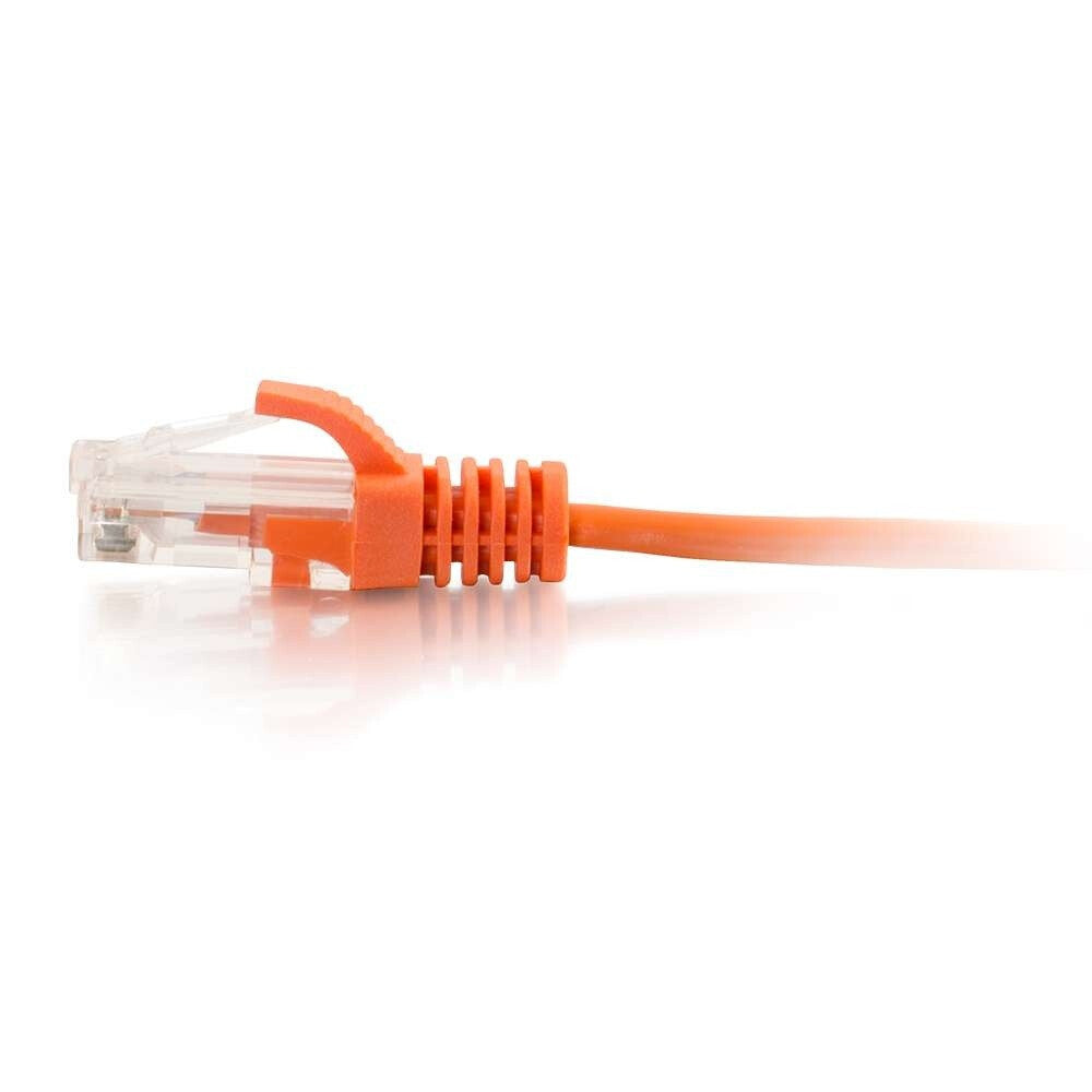 C2G 10ft (3m) Cat6 Snagless Unshielded UTP Slim Ethernet Network Patch Cable - Orange