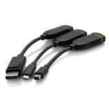 C2G 6ft (4.5m) 4K HDMI® Premium Cable and Universal Dongle Adapter Ring with Color Coded Mini DisplayPortTM, DisplayPort, and USB-C® (without Pull Tab)