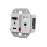 C2G HDMI HDBaseT + VGA, 3.5mm, RS232, and IR over Cat Extender Dual Gang Wall Plate Transmitter - 4K 60Hz
