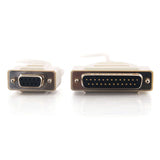 C2G 6ft (1.8m) DB25 Male to DB9 Female Serial RS232 Null Modem Cable