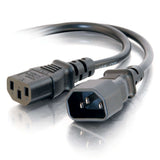 C2G 8ft (2.4m) 16 AWG 250 Volt Computer Power Extension Cord (IEC320C14 to IEC320C13) (TAA Compliant)
