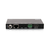 C2G HDMI® HDBaseT + RS232 and IR over Cat Extender Single Gang Wall Plate Transmitter to Ultra-Slim Box Receiver - 4K 60Hz
