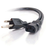 C2G 2ft Universal 16 AWG Power Cord (IEC320C13 -> NEMA 5-15P) Black 0.6 m