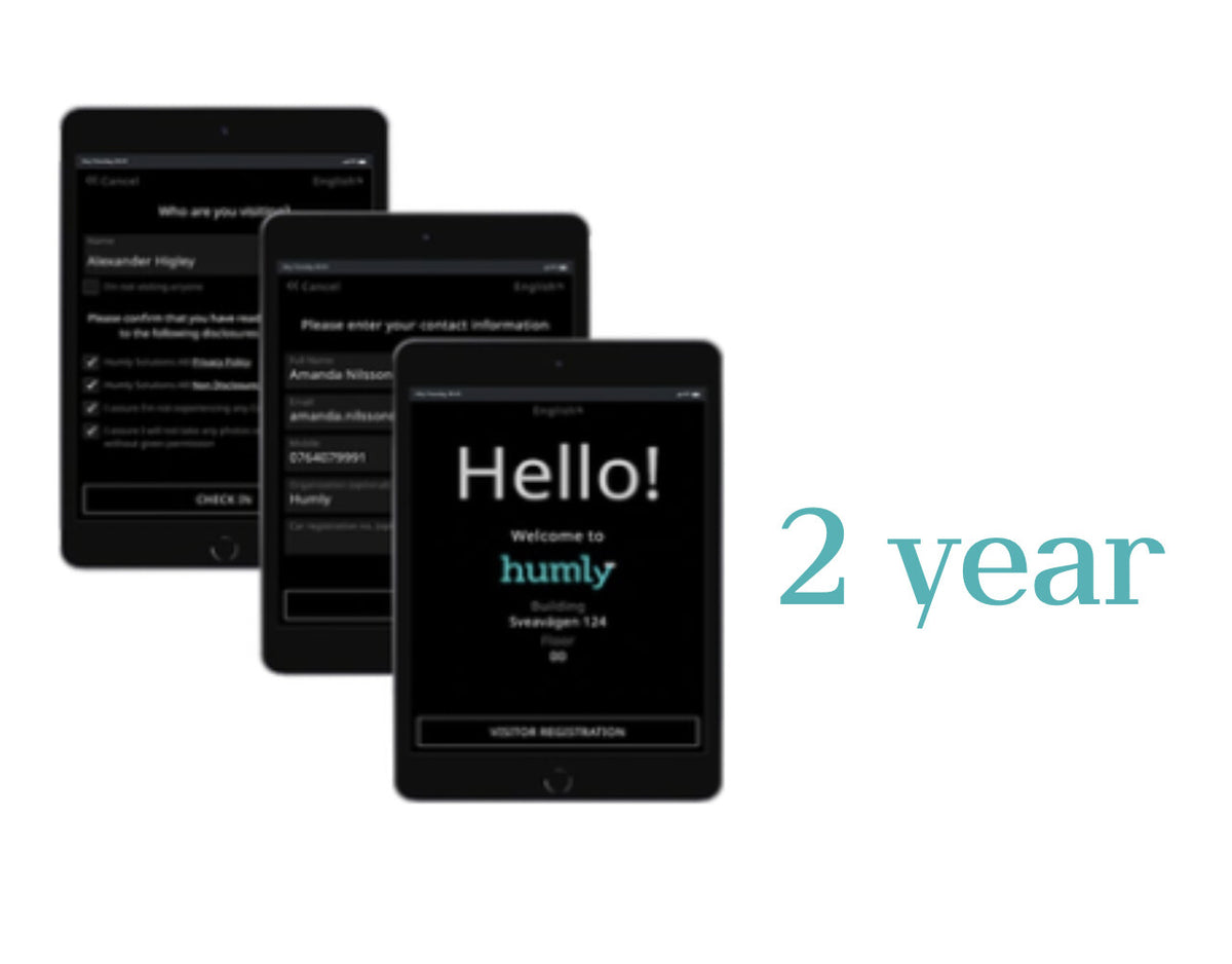 Humly Devices Humly HUM50052 Visitor License - 2 Year – DataVisual Marketing Inc.