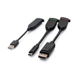 C2G 6ft (1.8m) 4K HDMI® Premium Cable and Universal Dongle Adapter Ring with Color Coded HDMI to DisplayPortTM, HDMI to USB-C®, and USB-C® to USB-A (without Pull Tab)
