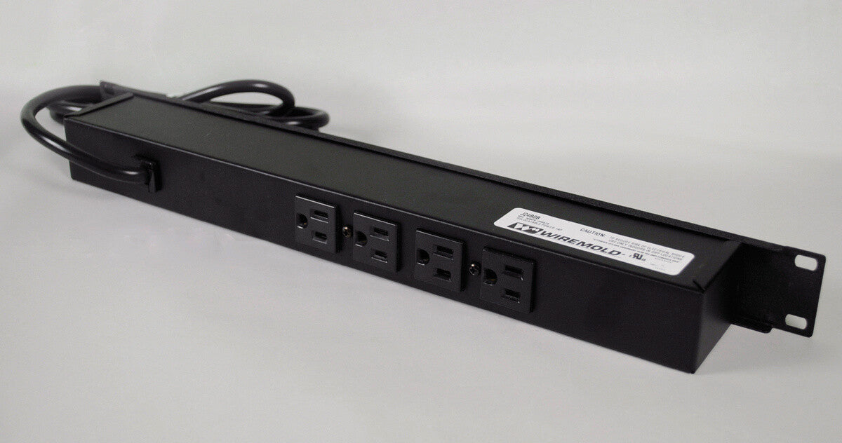 WIREMOLD J24B2B power extension 4.6 m 4 AC outlet(s) Indoor Black