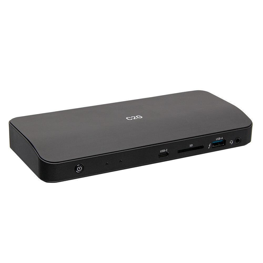C2G ThunderboltTM 3 USB-C® Docking Station 11-in-1 8K UHD with DisplayPortTM, Ethernet, USB, SD Card Reader, 3.5mm Audio and Power Delivery up to 85W - 8K 30Hz