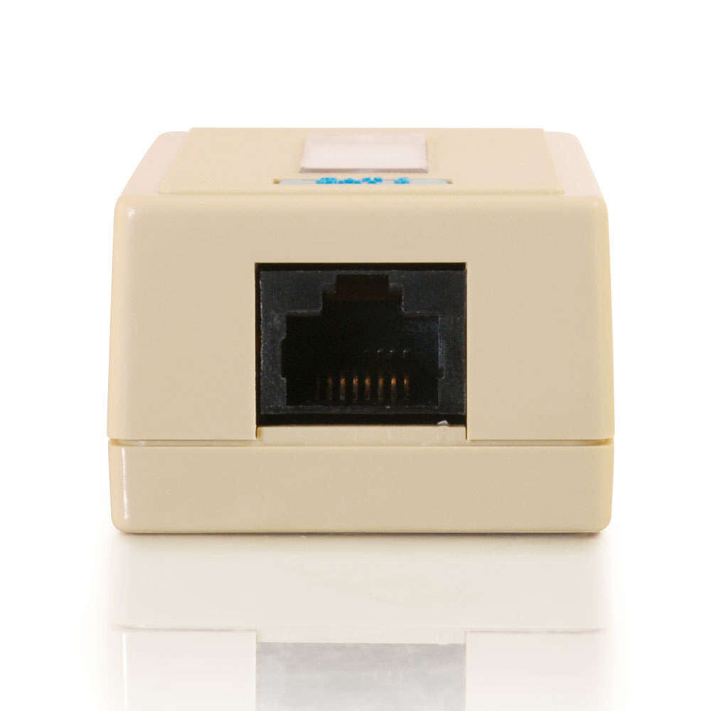 C2G 1-Port Cat5E Surface Mount Box - White