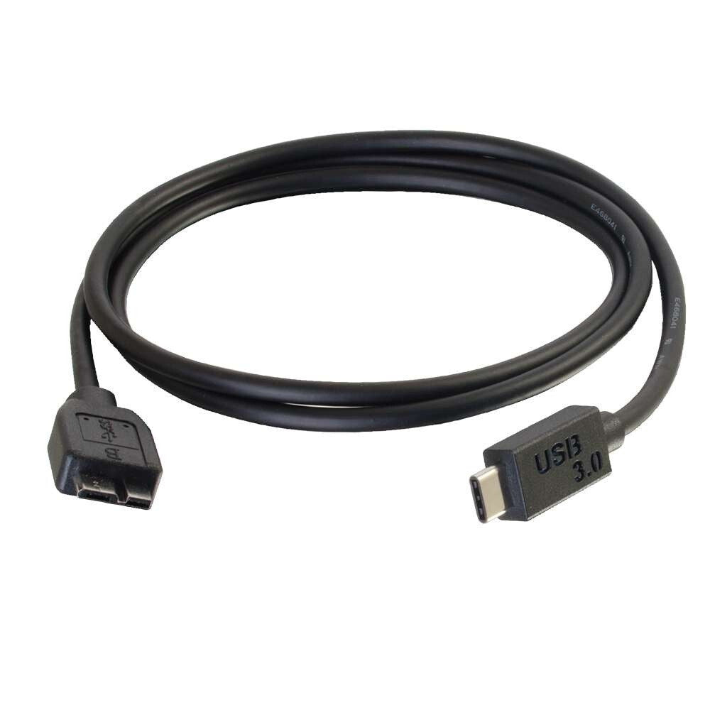 C2G 6ft (1.8m) USB 3.0 (USB 3.2 Gen 1 (5Gbps) USB-C to USB Micro-B Cable M/M - Black