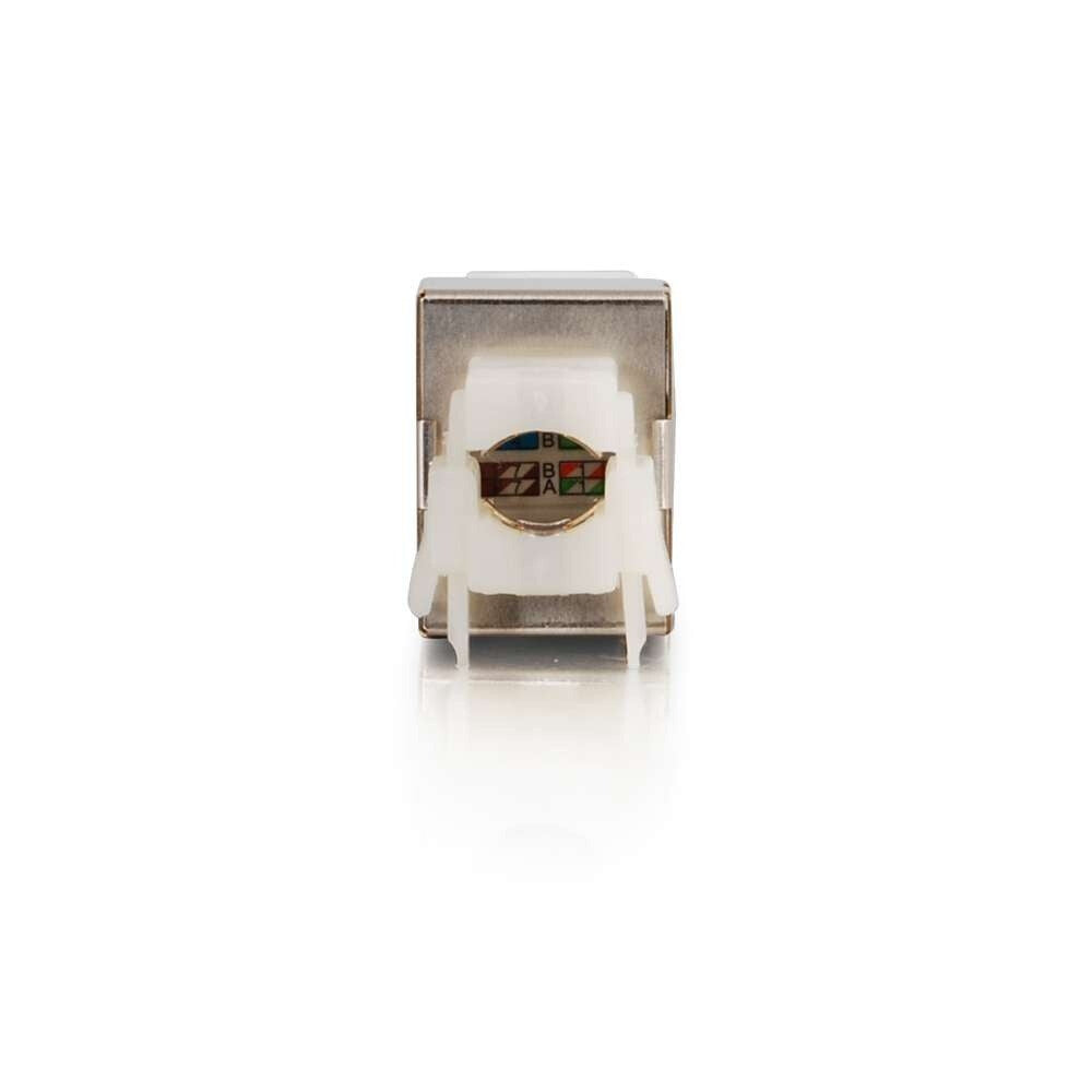 C2G 180° Cat6 RJ45 UTP Shielded Keystone Jack - Silver
