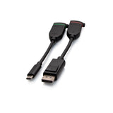 C2G 6ft (1.8m) 4K HDMI® Premium Cable and Universal Dongle Adapter Ring with Color Coded DisplayPortTM and USB-C® (without Pull Tab)