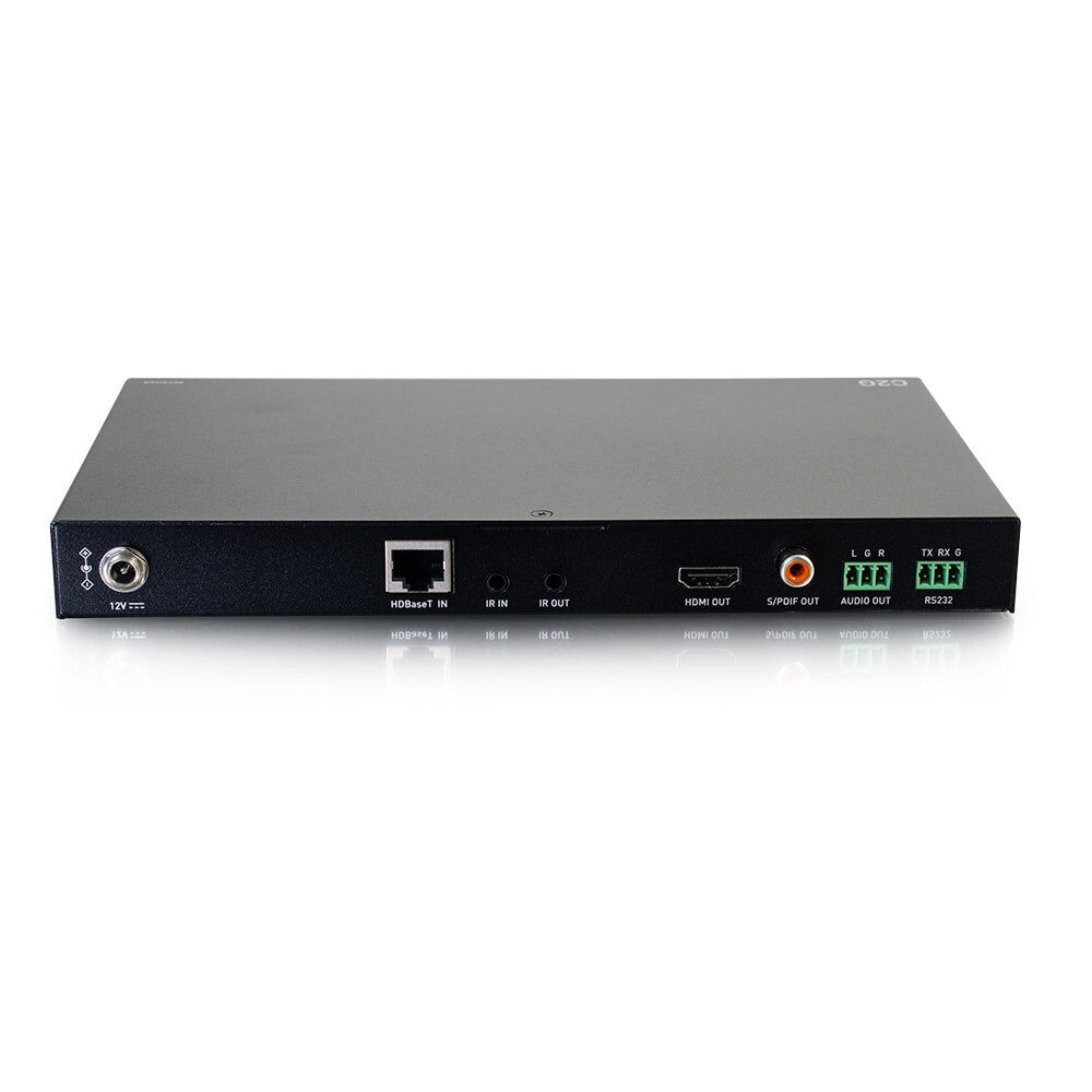C2G HDMI HDBaseT + RS232 and IR over Cat Extender Box Scaling Receiver - 4K 60Hz