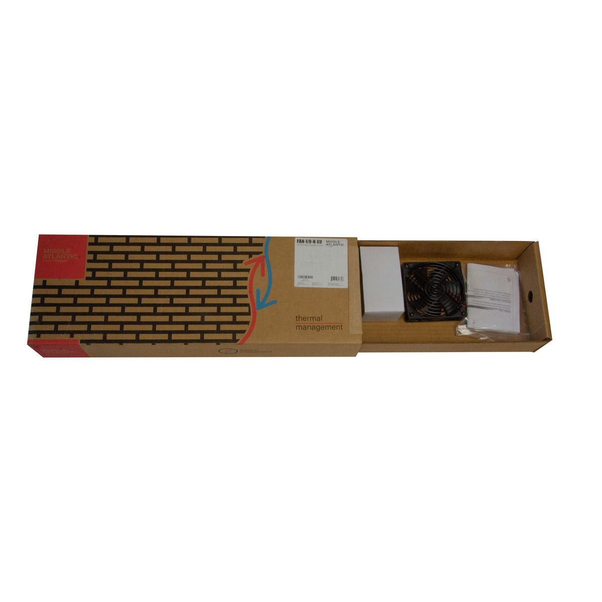 Middle Atlantic 101mm DC Fan Kit with (1) Fan, 69CFM for the European Union