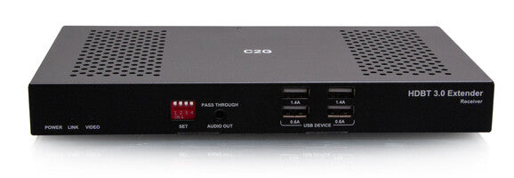 C2G HDMI HDBaseT + USB-B to A + RS232 Over Cat Extender Box TX to Box RX (18Gbps) 4K 60Hz up to 100m (328ft)