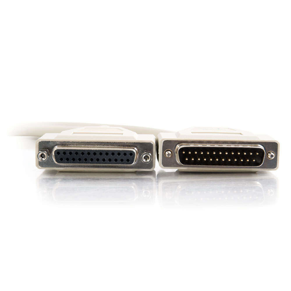 C2G 10ft (3m) DB25 M/F Serial RS232 Extension Cable