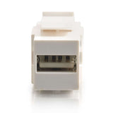 C2G Snap-In USB A/B Female Keystone Insert Module - White