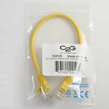 C2G 6" Cat5e networking cable Yellow 0.15 m U/UTP (UTP)