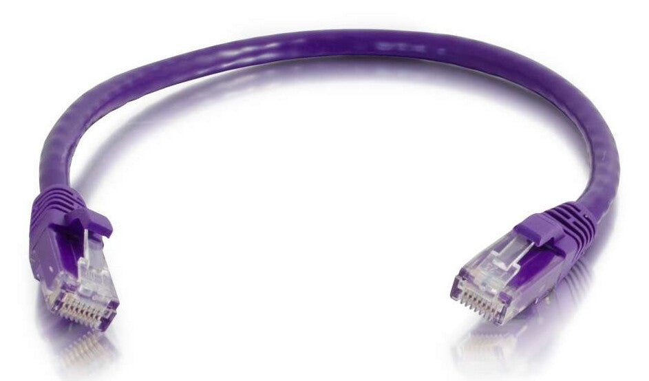 C2G 0.5ft (0.15m) Cat6 Snagless Unshielded UTP Ethernet Network Patch Cable - Purple